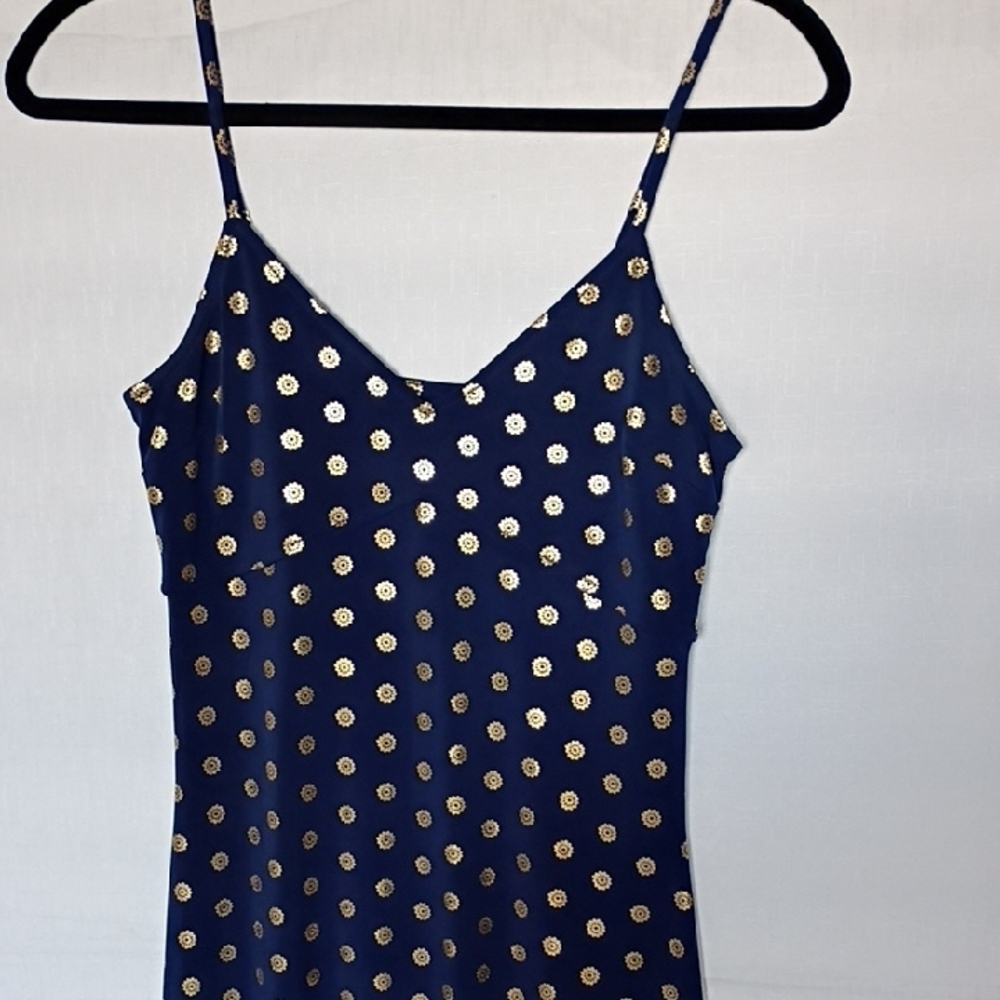 Michael Kors Women’s Navy and Gold Maxi Dress Size XS - Picture 6 of 13